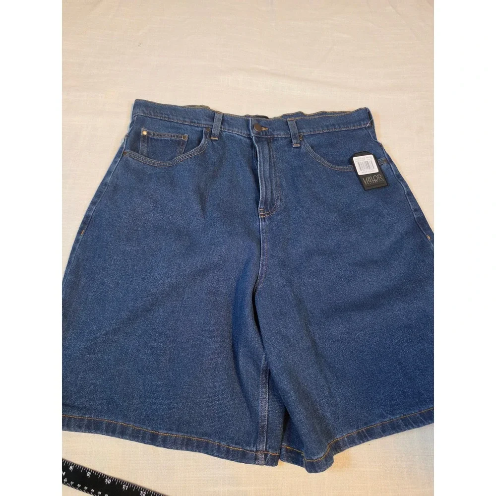 Valor Collective Baggy Jorts Indigo Denim Skate Shorts Mens 36 DVAW251032 NEW